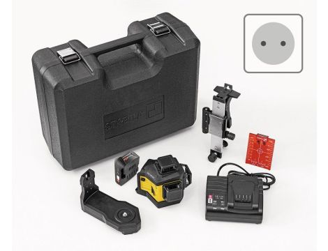 Laser wieloliniowy LAX 600, system 12 V, zestaw 7-częściowy, z akumulatorem i ładowarką