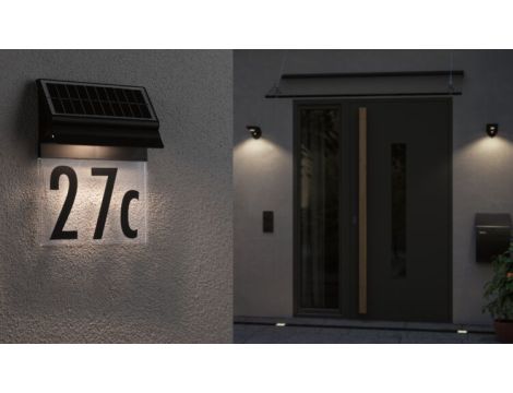 Oprawa elewacyjna NEDA LED solar czujnik ruchu zmierzchu 14lm 3000k  IP4414lm  czarna - 3