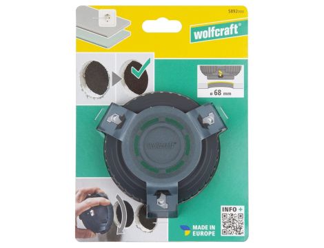 Fazownik krawędzi otworów do płyt gipsowo-kartonowych, O 68 mm, Wolfcraft - 5
