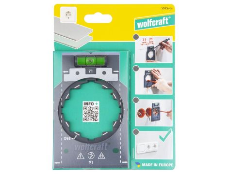 Szablon do montażu gniazdek i włączników elektrycznych, Wolfcraft - 3