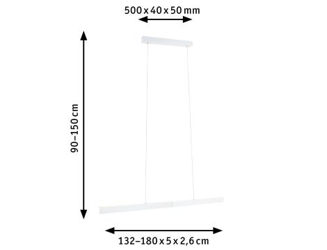Lampa wisząca APTARE LED SH Zigbee 2x18 1X18W 2700K 230V czarny matowy - 8