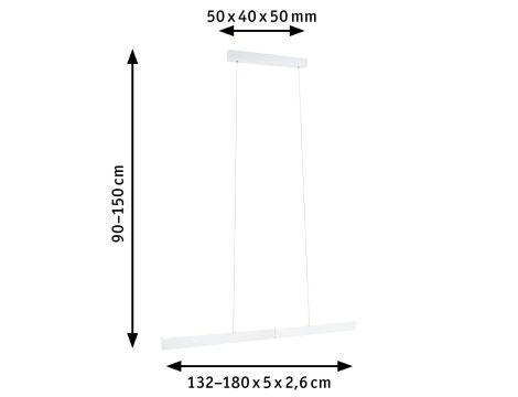 Lampa wisząca APTARE LED SH Zigbee 2x18 1X18W 2700K 230V biały matowy - 9