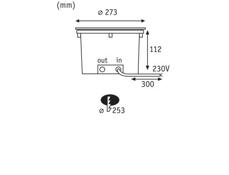 Oprawa najazdowa DUREA LED 15W 1040lm IP67 okrągła 3000K 230V stal nierdzewna / metal - 9