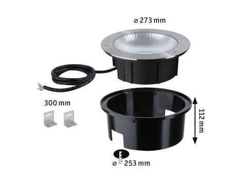 Oprawa najazdowa DUREA LED 15W 1040lm IP67 okrągła 3000K 230V stal nierdzewna / metal - 8