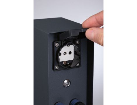 Zewnętrzna kolumna zasilająca RIO 2GN. 24V Plug & Shine + 2GN. 230V IP44 + czujnik zmierzchu stal szlachetna / antracyt - 7