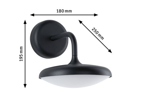 Oprawa elewacyjna NOSTRO LED 10W 900lm 3000K IP 44 odporna na wodę morską 230V antracyt aluminium - 3