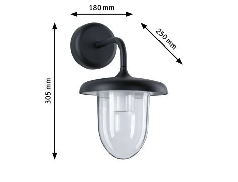 Oprawa elewacyjna VINTARIO E27 max.20W IP 44 odporna na wodę morską 230V antracyt aluminium - 6