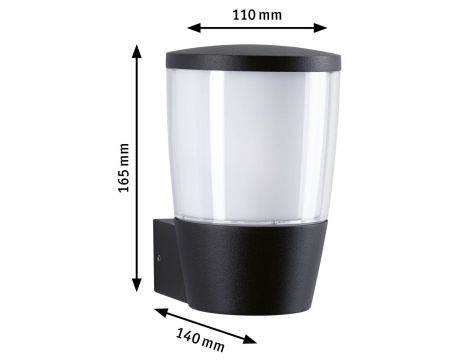 Oprawa elewacyjna BAKO E14 max 20W IP 44 odporna na wodę morską 230V antracyt aluminium - 3