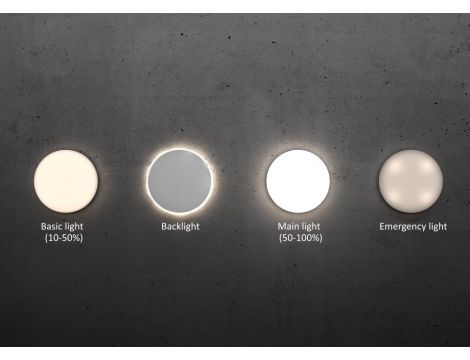 Oprawa z czujnikem ruchu i zmierzchu  RS PRO R20 Q SC HF Bluetooth Mesh 15,86W LED 1970lm 4000K światło bazowe IP40 IK07 230V biała/ tworzywo sztuczne / kwadrat - 2