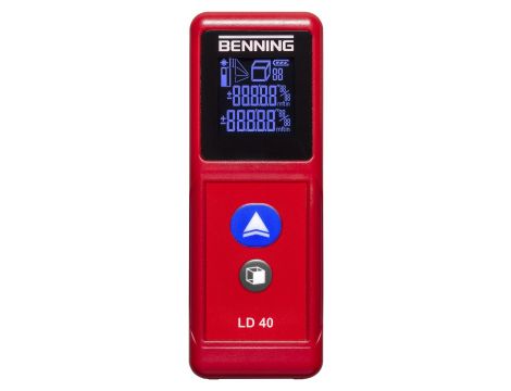 Dalmierz laserowy BENNING LD40 LCD kolorowy 650nm klasa II zasięg 40m IP54