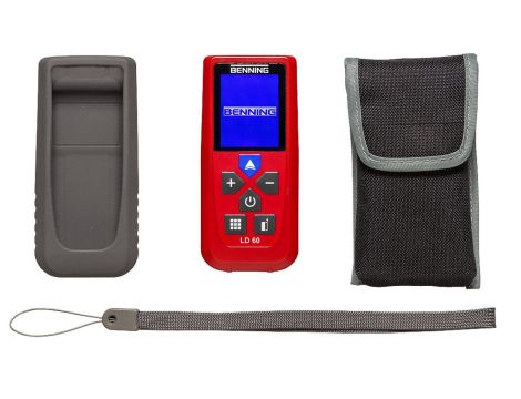 Dalmierz laserowy BENNING LD60  LCD kolorowy 650nm klasa II zasięg 60m IP54 - 2