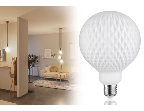 Źródło światła LED LAMPION V1 biała G125 E27 400lm 4,3W 3000K DIM 230V szkło - 3