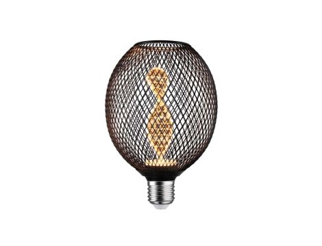 Źródło światła LED METALLIC GLOW GLOB czarny Helix E27 3,5W 110lm 1800K 230V