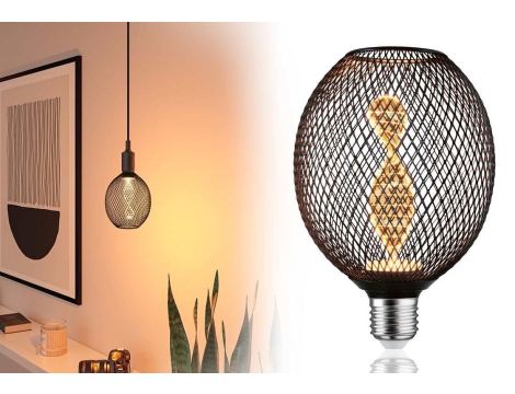 Źródło światła LED METALLIC GLOW GLOB czarny Helix E27 3,5W 110lm 1800K 230V - 4