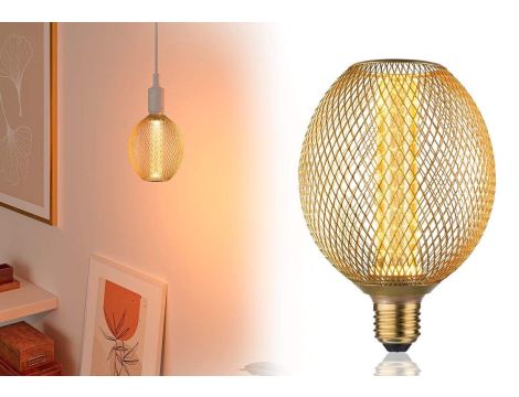 Źródło światła LED METALLIC GLOW GLOB mosiądz Spiral E27 4.2W 200lm 1800K 230V - 4