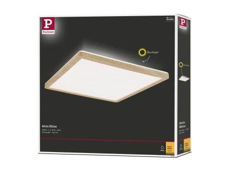 Plafoniera ATRIA Wood Backlight 16W 293X293 1600lm 3000K IP44 230V drewnopodobny / tworzywo sztuczne - 7