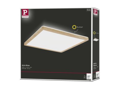 Plafoniera ATRIA Wood Backlight 16W 293X293 1600lm 4000K IP44 230V drewnopodobny / tworzywo sztuczne - 8