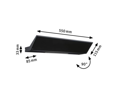 Oprawa ścienna RANVA LED 13W + 2W 2700K 1400lm DIM 230V czarny matowy - 7