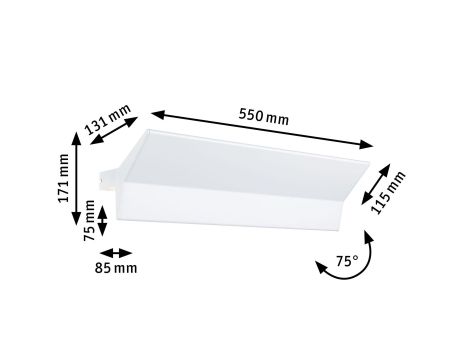 Oprawa ścienna STINE LED SH Zigbee 13W+4W 2700-6500K 1400lm DIM 230V biały matowy - 8