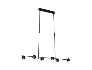 Lampa wisząca PURIC PANE LED 6x6.5W 1x4.5W 3-STEP DIM 2700K 230V czarny / metal