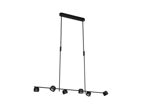 Lampa wisząca PURIC PANE LED 6x6.5W 1x4.5W 3-STEP DIM 2700K 230V czarny / metal