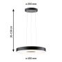 Lampa wisząca PURIC PANE LED SH Zigbee 11W DIM 400mm 230V czarny / szary / metal - 7