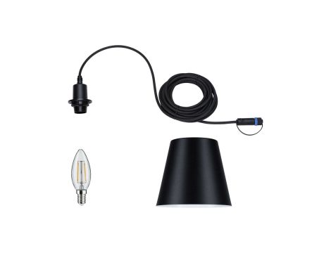 Lampa wisząca KOFIA Plug & Shine 2W - max. 10W 3000K IP44 E14 24V antracyt / aluminium / stal nierdzewna - 3