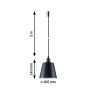 Lampa wisząca KOFIA Plug & Shine 2W - max. 10W 3000K IP44 E14 24V antracyt / aluminium / stal nierdzewna - 7
