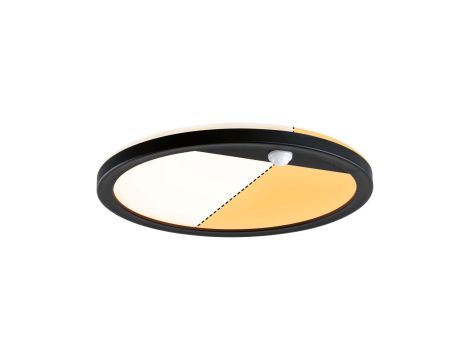 Plafoniera LAMINA LED 14W okrągła PIR 2200K- 3000K IP44 230V czarny / tworzywo sztuczne