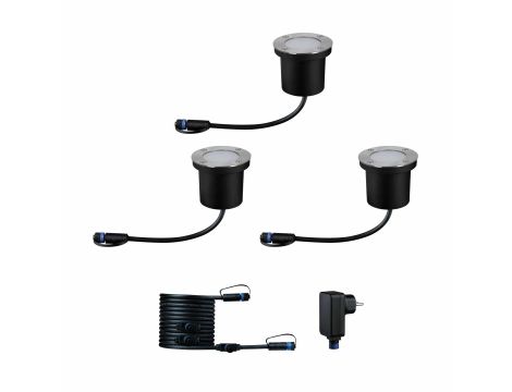 Oprawa dogruntowa Plug & Shine FLOOR zestaw 3x4.5W 2200K IP67 24V antracyt / stal nierdzewna - 4