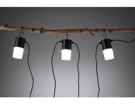 Łańcuch świetlny Plug & Shine TUBS 3x2W 3000K E14 IP44 24V antracyt / aluminium - 3