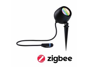 Reflektor ogrodowy Plug & Shine KIKOLO LED SH Zigbee RGBW 6.2W 80st. 400lm 3000K- 6500K IP65 24V antracyt