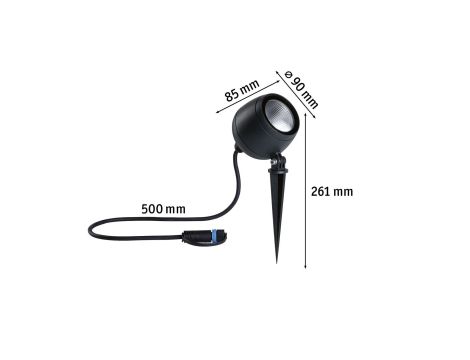 Reflektor ogrodowy Plug & Shine KIKOLO LED SH Zigbee RGBW 6.2W 80st. 400lm 3000K- 6500K IP65 24V antracyt - 4