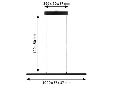 Lampa wisząca URail LENTO LED DIM SH Zigbee 3x15.5W 3x1800lm 230V czarny mat / aluminium - 6