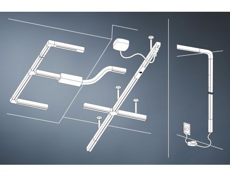 Oprawa URail LED DIM łącznik liniowy 1x5,3W 2700K 230V czarny mat / metal - 4