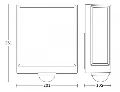 Lampa elewacyjna z czujnikiem ruchu i zmierzchu Steinel L 40 SC LED iHF Bluetooth Mesh Connect 12,9W 3000K 1057lm IP54 IK03 230V antracyt / aluminium - 4
