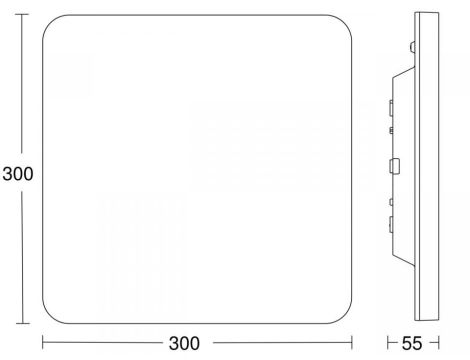 Oprawa z czujnikem ruchu i zmierzchu RS PRO R20 Q basic SC HF Bluetooth Mesh 15,3W LED 1970lm 4000K światło bazowe IP40 IK07 230V biała/ tworzywo sztuczne / kwadrat - 3