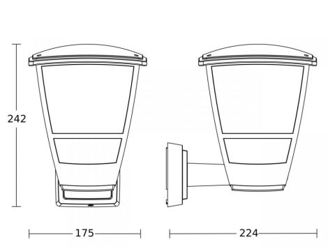 Lampa elewacyjna  bez czujnika Steinel L10  PIR max.15W E27 IP44 IK03 230V czarna / tworzywo sztuczne - 3