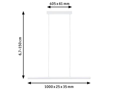 Lampa wisząca LENTO LED DIM SH Zigbee 3x15.5W 3x2100lm 230V chrom matowy / aluminium - 6
