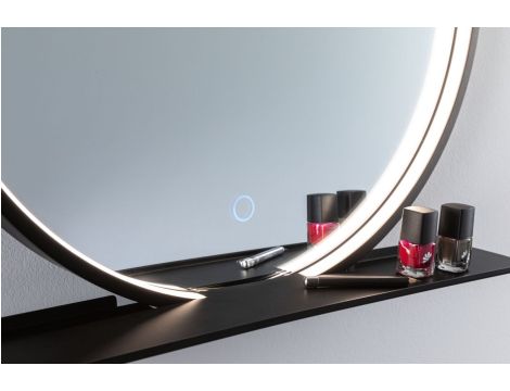 Lustro łazienkowe z półką MIRO LED 10.5W 160lm 2700/4000/6500K 500mm IP44 230V czarny mat / lustro / metal - 7