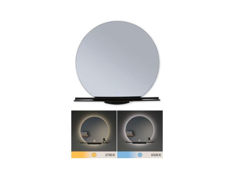 Lustro łazienkowe z półką MIRO LED 11W 500lm 2700/4000/6500K 500mm IP44 230V czarny mat / lustro / metal - 4