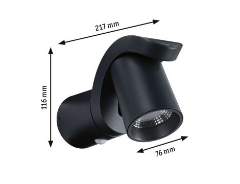 Oprawa elewacyjna CUFF LED 10W 700lm 3000K IP44 230V antracyt aluminium - 6