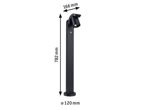 Oprawa ogrodowa CUFF LED 10W 700lm 3000K IP44 230V antracyt aluminium - 6
