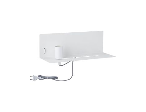 Oprawa ścienna DEVARA E27 max.1x40W USB C 230V biały mat /metal - 3