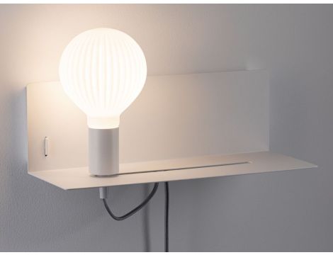 Oprawa ścienna DEVARA E27 max.1x40W USB C 230V biały mat /metal - 6