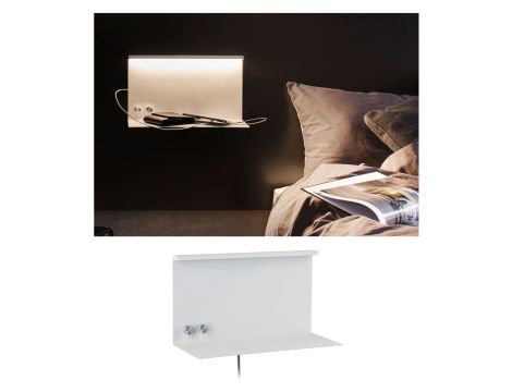 Oprawa ścienna JARINA LED DIM USB-C 6W 540/200lm 3000K 230V biały mat / metal - 3