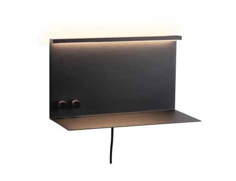 Oprawa ścienna JARINA LED DIM USB-C 6W 540/200lm 3000K 230V czarny mat / metal