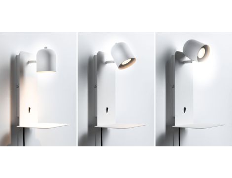 Oprawa ścienna MALENA USB-C max.5W GU10 230V  biały matowy - 2