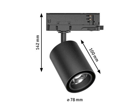 Reflektor na szynoprzewód ProRail3 KRATOS 18.5W 50st. 3000K 230V czarny / metal - 7