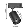 Reflektor na szynoprzewód ProRail3 KRATOS 25W 50st. 3000K 230V czarny / metal - 7